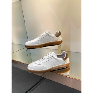 顶版--LP德训鞋男新款覆古真皮拼色平底休闲板鞋百搭情侣小白鞋女