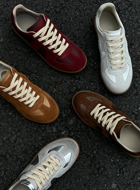 【福利款】 经典复古德训鞋白色真皮休闲鞋女低帮运动板鞋