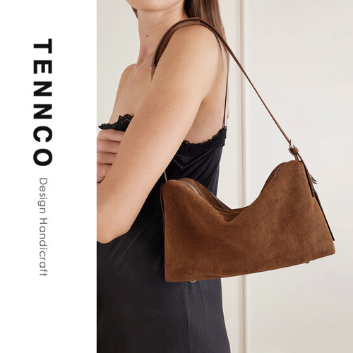 TENNCO磨砂牛皮通勤腋下包