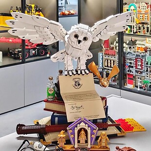 哈利波特系列海德薇猫头鹰积木适用于乐高男孩高难度益智拼装玩具