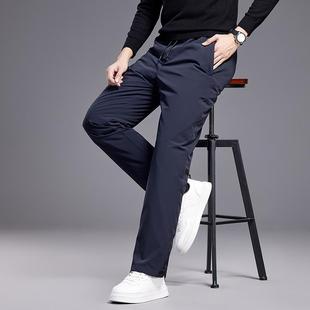 中老年男款外穿白鹅绒羽绒裤棉裤内胆可拆高腰宽松加厚保暖直筒冬