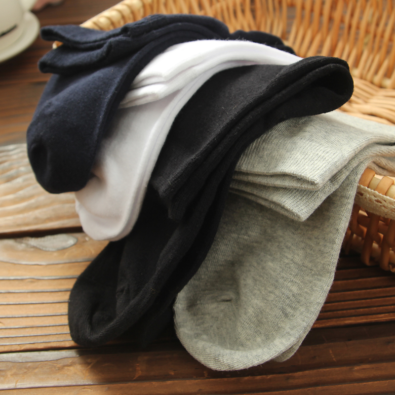 3双装春秋夏纯棉男士商务袜短袜