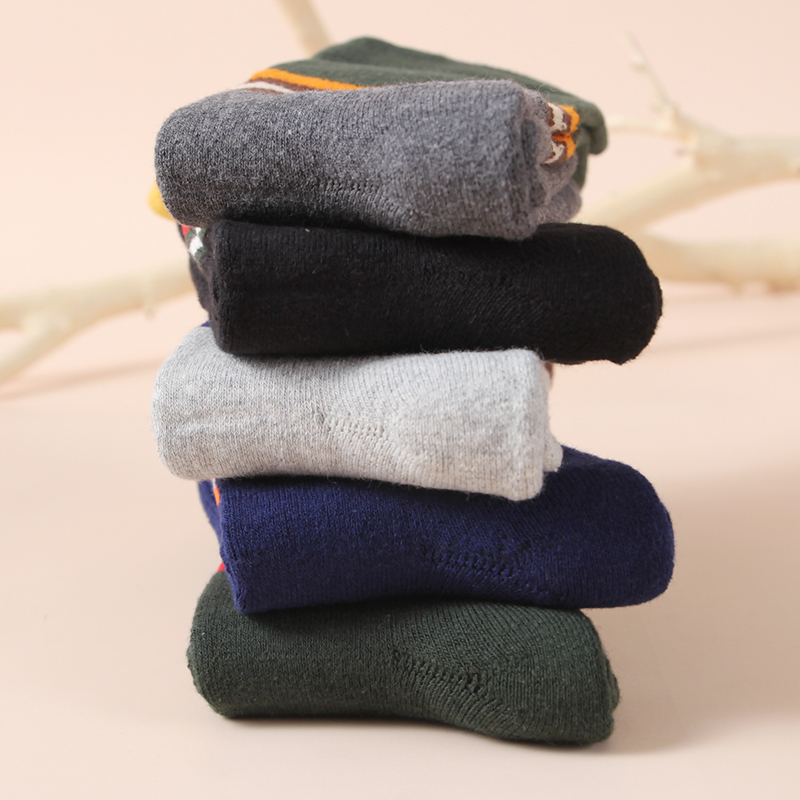 秋冬棉袜加厚保暖棉质条杠加绒袜