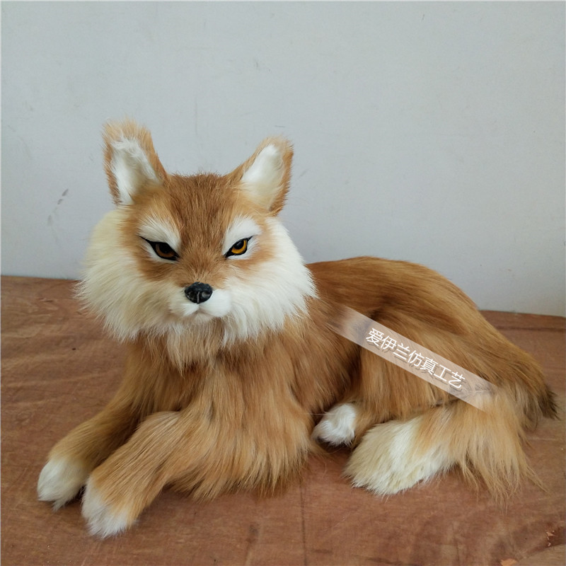 大型狐狸胡仙堂口卧姿摆件供奉
