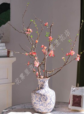 海棠花鲜花粉色水养枝条插花带刺有花苞新鲜真花顺丰包邮年宵花