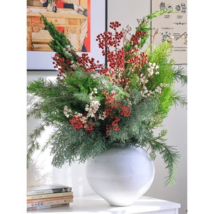 【真的松枝】圣诞新鲜松枝插花冬青龙柏雪花松顺丰松树枝水养顺丰