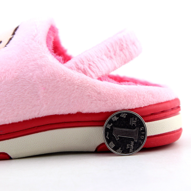 Pantoufles enfants en suède pour hiver - semelle caoutchouc - Ref 1006559 Image 4