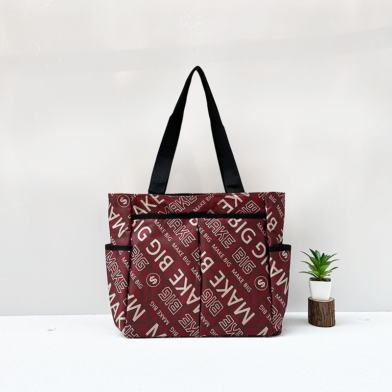 防水大容量手提包托特包中年女士外出旅游超大布袋妈咪上班通勤包