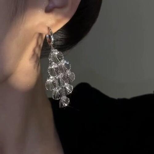 Margot手作气质夸张大耳环简约个性复古耳扣长款显脸小无耳洞耳夹