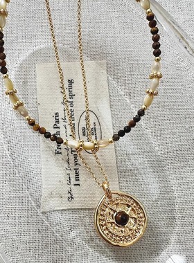 Margot手作天然石串珠罗盘吊坠