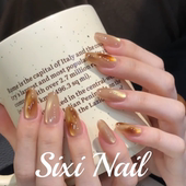 富家千金琥珀色渐变猫眼纯手工穿戴甲高级显白指甲美甲贴片假指甲