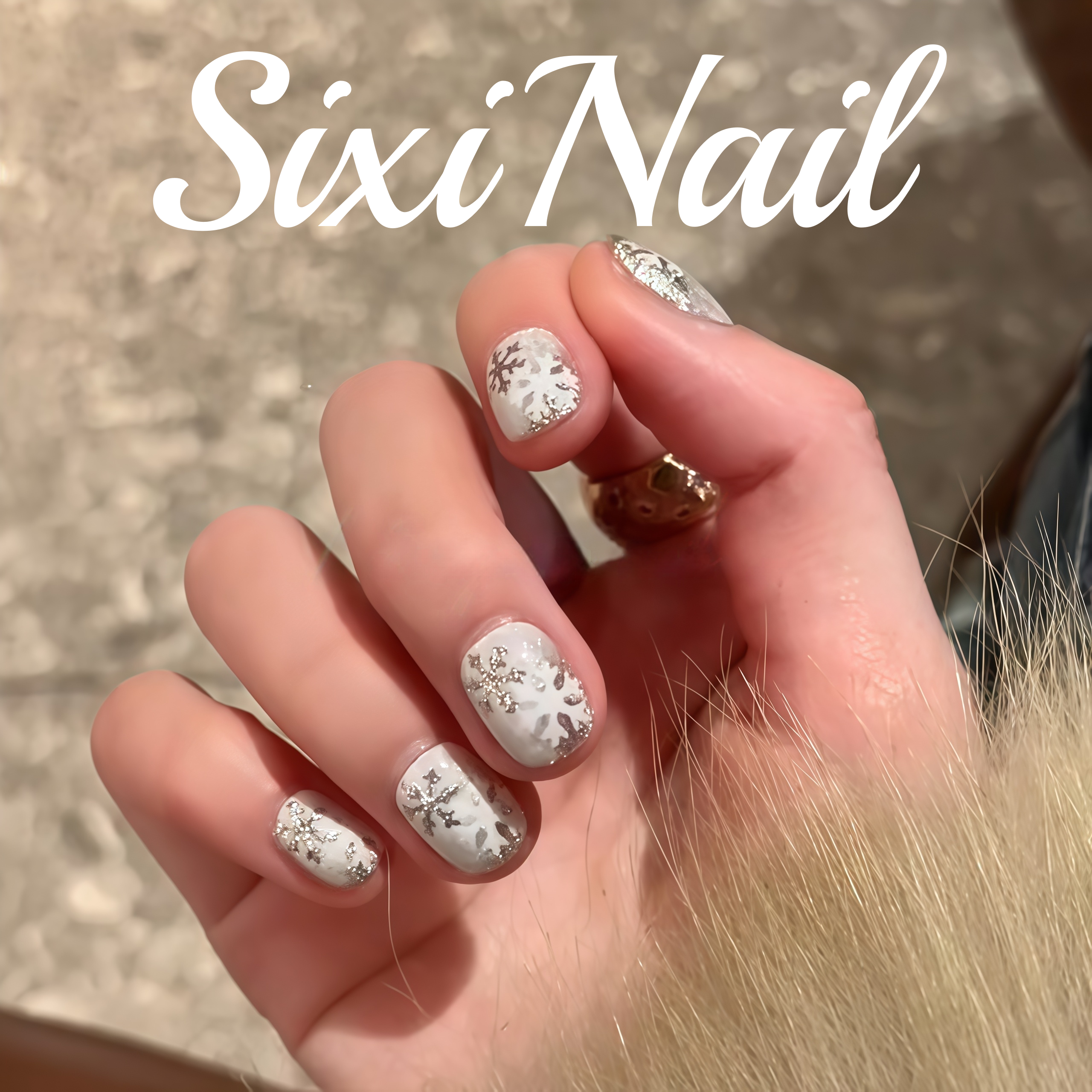 ins手绘雪花猫眼纯手工穿戴甲短款高级感精致指甲美甲贴片假指甲,彩妆/香水/美妆工具,穿戴甲/甲片,淘宝优惠券,粉丝福利购,淘宝优惠卷