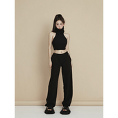 显瘦束脚运动裤 PEMPL 低腰宽松卫裤 百搭直筒长裤 休闲裤 女秋冬新款