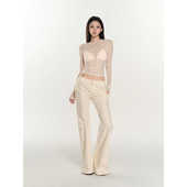 气质低腰高级感显瘦微喇直筒长裤 秋季 新款 PEMPL极简通勤 百搭神裤