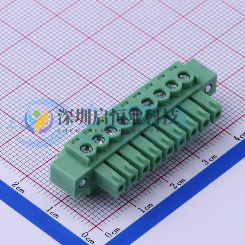 DB2EKM-3.81-9P-GN-S 插拔式接线端子 间距3.81mm 公插头/9P 带耳