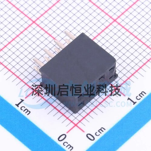 PM254-2-04-Z-8.5 双排排母 间距2.54mm 直插2*4P 塑高8.5mm 镀金