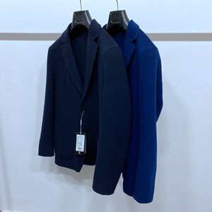 2023秋冬装 蓝色平驳领 牛角两粒扣 双面尼 百搭 修身 男士单西服