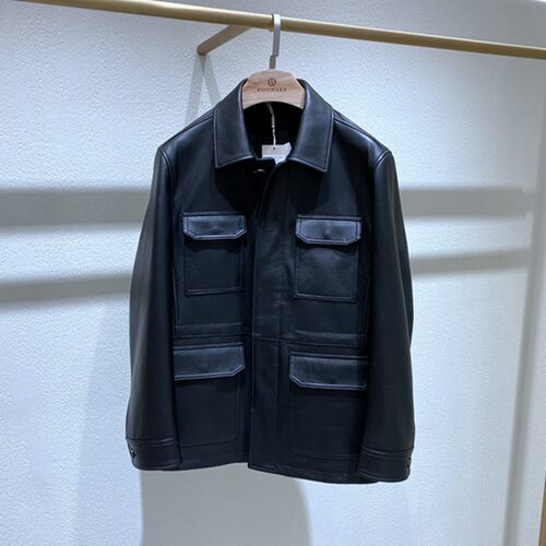 方仕26春装男士鹿皮轻奢通勤皮衣