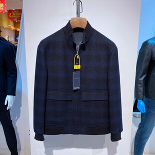 年轻时尚 款 男士 秋冬 茄克 百搭休闲 立领 半里衬 方仕 羊毛毛呢