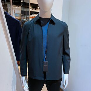 正品 品牌男装 春夏薄款 深蓝 经典款 商务休闲 男士茄克 1780元