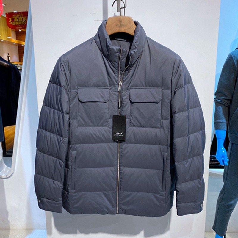 立领拉链柔软保暖男士羽绒服