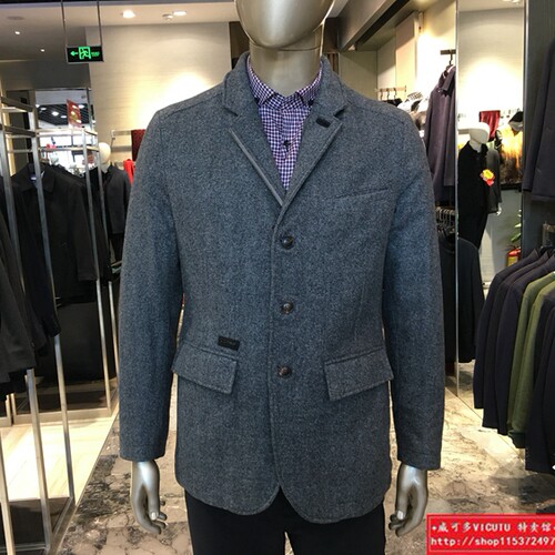 羊毛意大利博图棉服单西秋冬