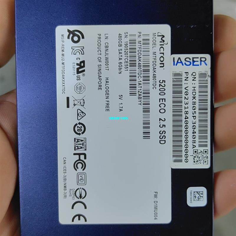 【议价】原装拆机美光5200ECO 480G企业级固体硬盘SATA，