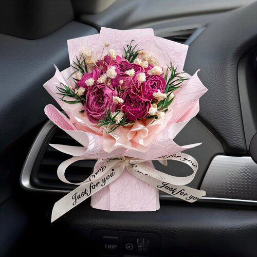 花束车内出风口香氛装饰品车载