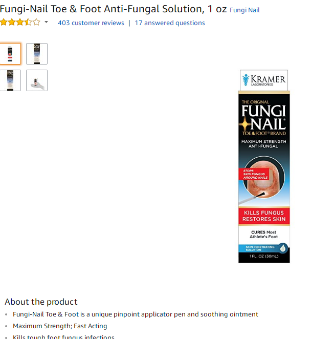 国内现货@美国 Fungi Nail 灰指甲涂液H*指甲液30ml