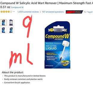 国现//美国Compound W 加**强*型快**速**除*跖尤液涂抹液9ml