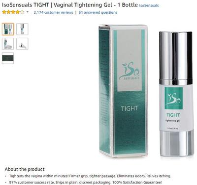 国内现货@美国IsoSensuals 女性私处*阴*道紧致*紧*缩天然凝胶