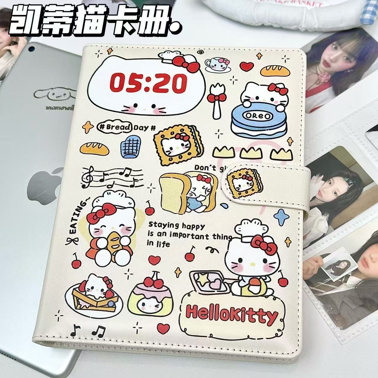 新款ins卡通小猫高颜值卡册少女心追星活页四宫格三寸小卡收纳册