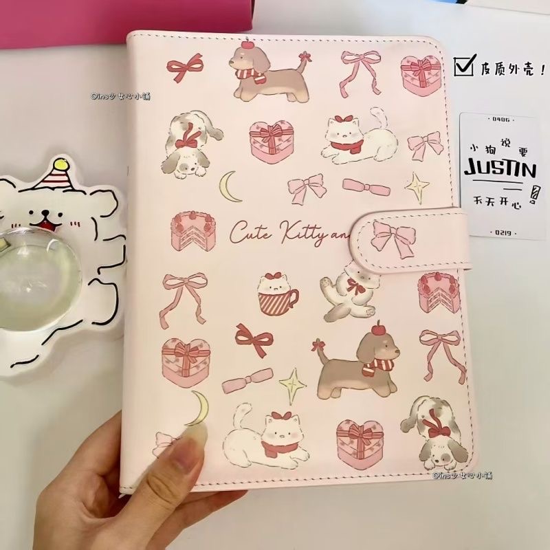 新款小狗A5四宫格皮质小卡收纳册