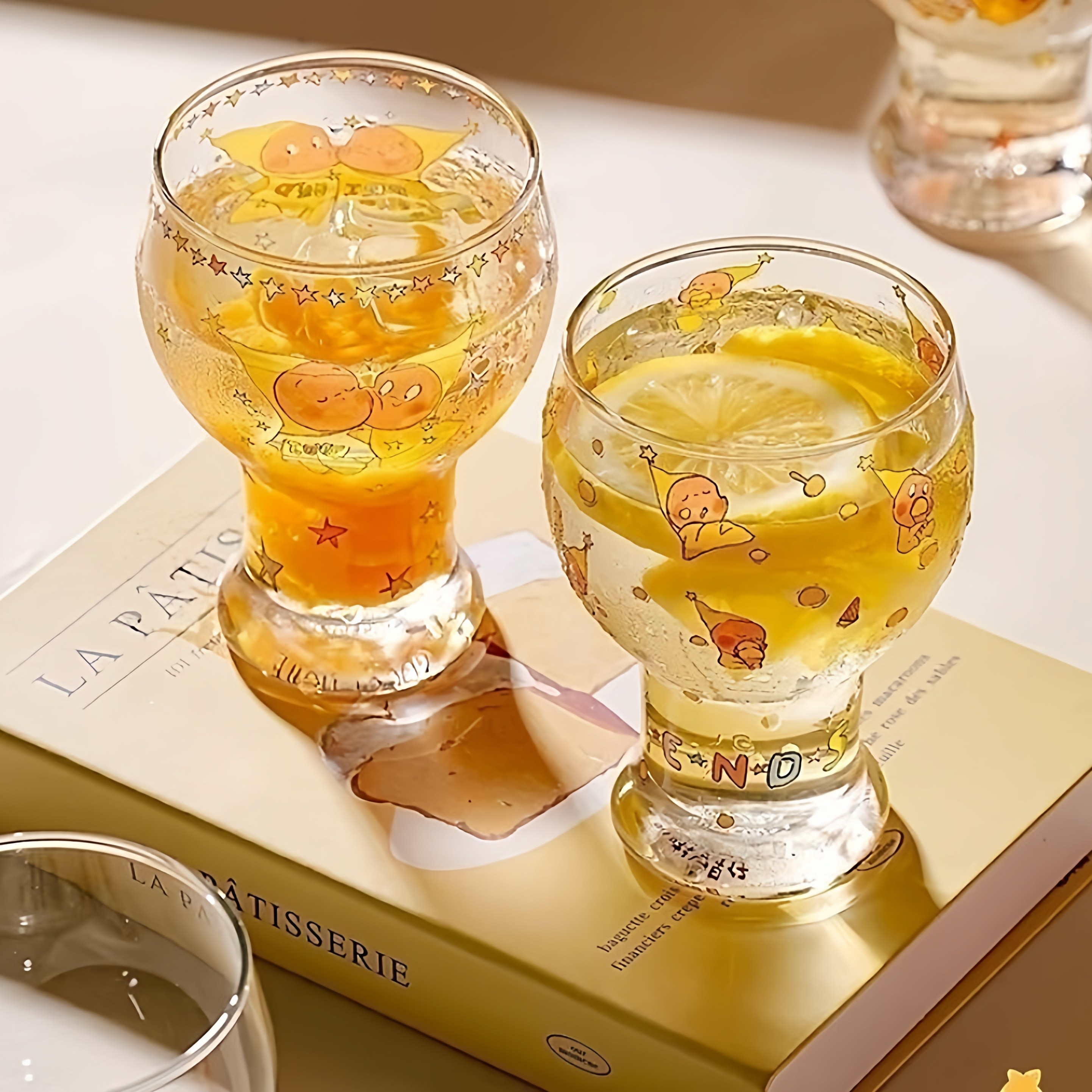 可爱星星人玻璃杯大肚啤酒杯子夏日果汁杯家用牛奶饮料杯情侣对杯