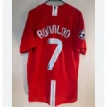07-08 Manchester United Home Jersey #7 Ronaldo + Champions League Ball