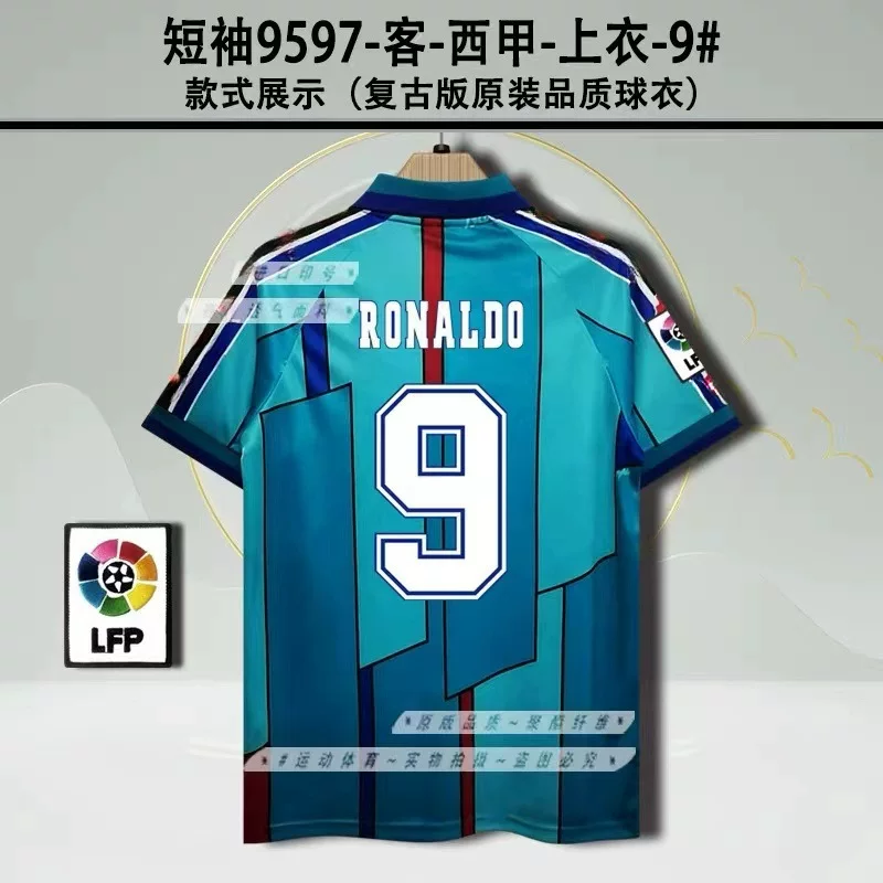 Классический спортивный костюм в стиле ретро для футбола with Portugal Ronaldo Gerard Figojavi Iniesta майка