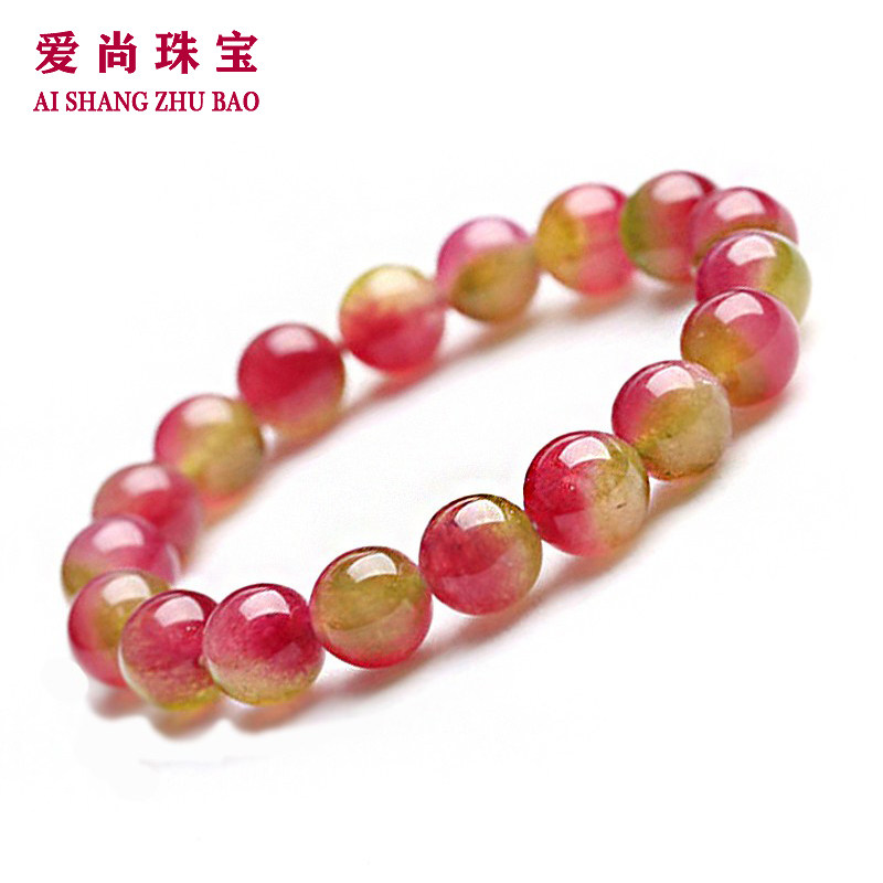 天然正品西瓜晶手串招桃花旺夫女士情侣玉髓手链单圈佛珠时尚包邮