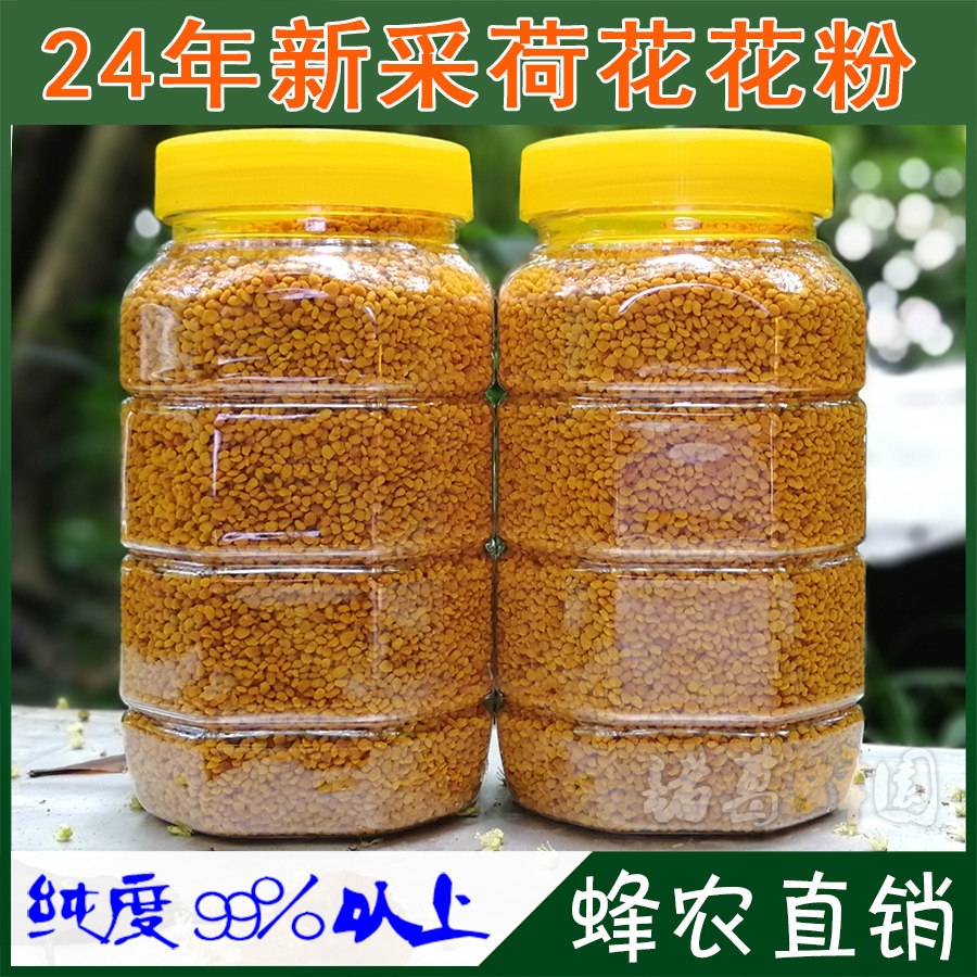新鲜食用荷花花粉高活性500g高纯天然正品未破壁农家纯正宗花粉