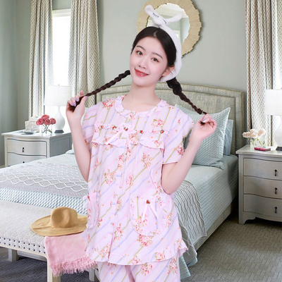 夏季凯舒娜女纯棉短袖长裤