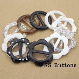 高档纽扣 衣角扣 衣服打结扣环日字扣圆形花边树脂扣子T恤衬衫