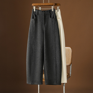 运动哈伦弯刀裤 女秋冬宽松休闲镰刀阔腿裤 加绒加厚香蕉裤 2025新款
