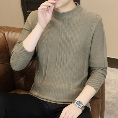 高品质纯色针织羊毛衫男款秋冬季