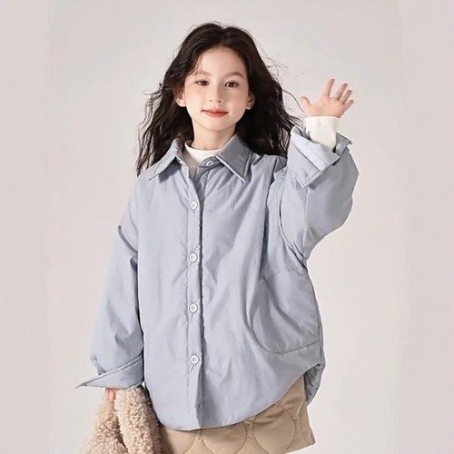 女童2025冬季新款棉衣儿童棉服两件套冬装小女孩衬衫短裙洋气套装