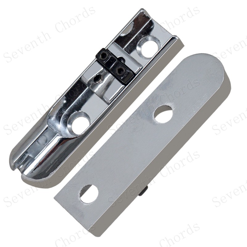 分体式分列式单个单支BASS电贝斯贝司琴桥弦桥拉弦板弦鞍 银 宁红