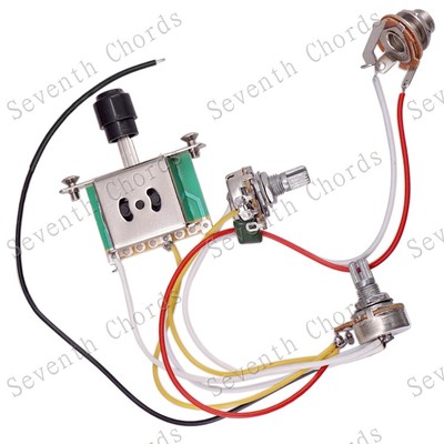 TL电吉他线路总成 TELE吉他电子电路1T1V电位器三档开关插口
