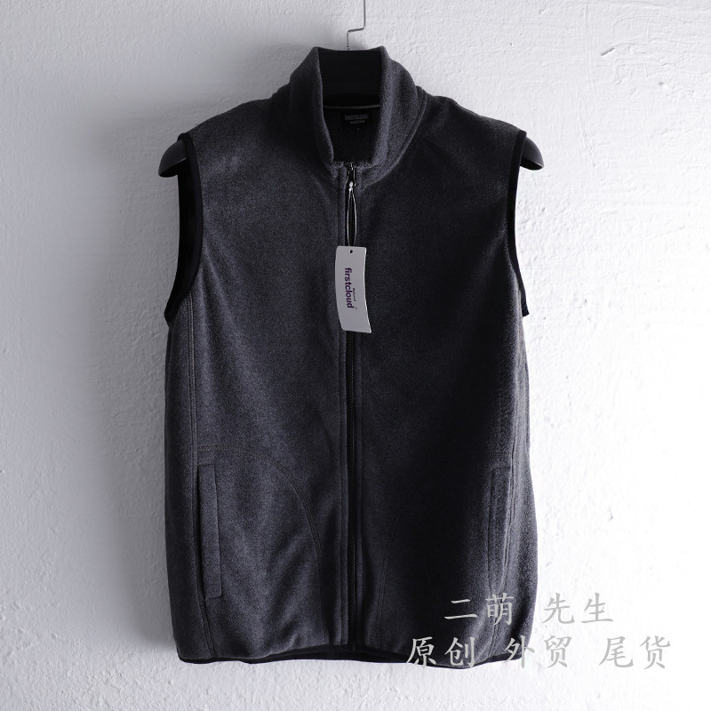 日单外贸货秋款无袖坎肩抓绒