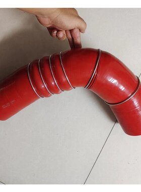 北奔重卡V3增压器红色硅胶管链接管件北方奔驰货车异形配件软管