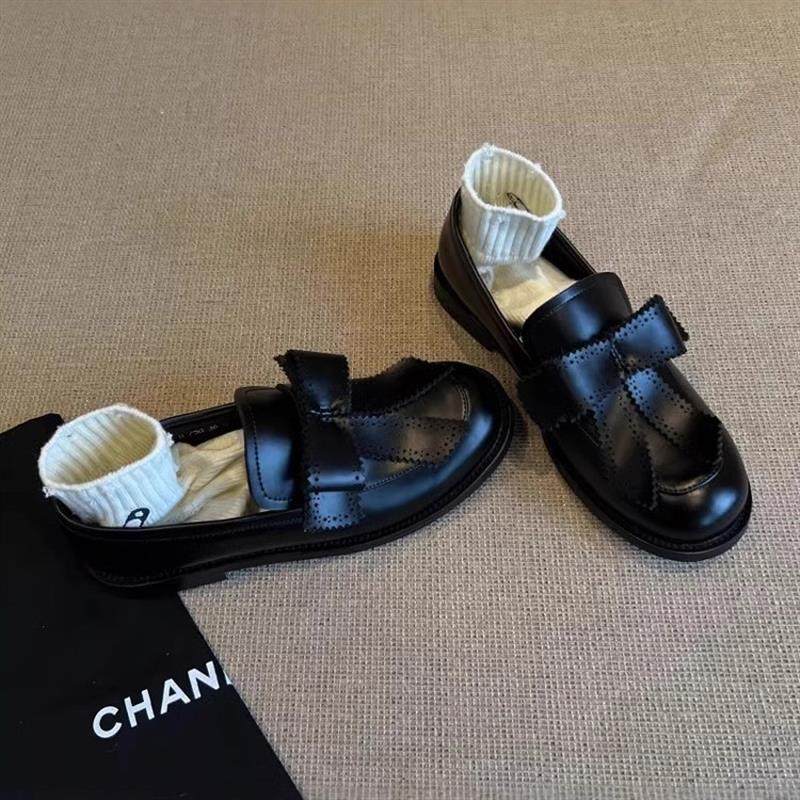 牛皮版~圆头蝴蝶结英伦风乐福鞋一脚蹬复古学院单鞋低跟小皮鞋女,女鞋,乐福鞋（豆豆鞋）,淘宝优惠券,粉丝福利购,淘宝优惠卷