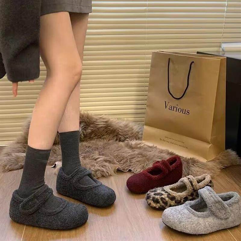 复古魔术贴内增高玛丽珍女鞋2026年新款加绒保暖一脚蹬豆豆棉鞋,女鞋,玛丽珍鞋,淘宝优惠券,粉丝福利购,淘宝优惠卷