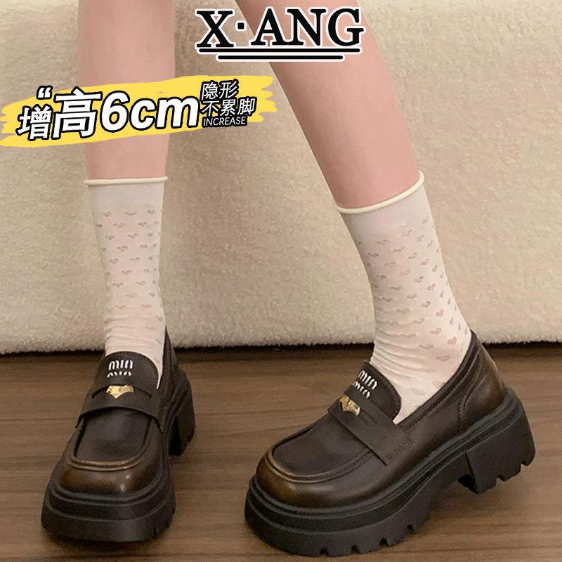 真皮厚底乐福鞋子女鞋2026春季新款粗跟玛丽珍鞋日系jk单鞋小皮鞋